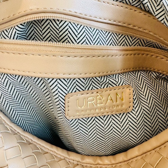 Urban Expressions Vegan Leather Adele Woven Hobo Bag​ - Picture 4 of 6